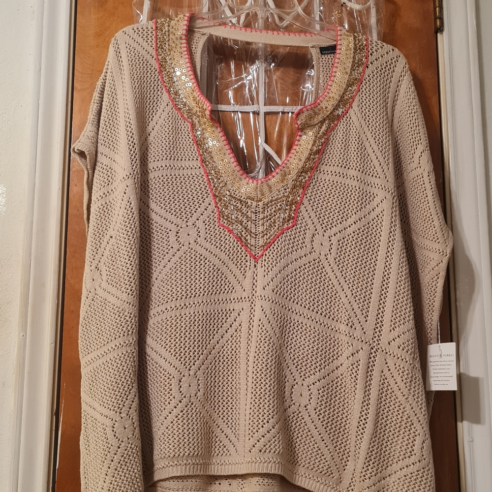 Moda International Oversized Cover Up Poncho